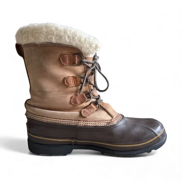 Sorel Vintage Caribou Waterproof Winter Snow Boots Warm Outdoor Shoes Brown 13 - Picture 8 of 14